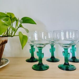 Cactus Margarita Glass Stemware